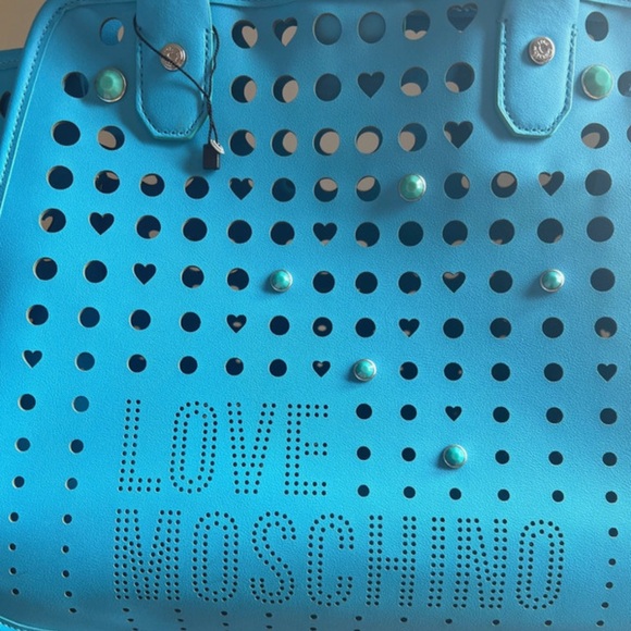 Love Moschino Vibrant Blue Heart Tote - Picture 2 of 14